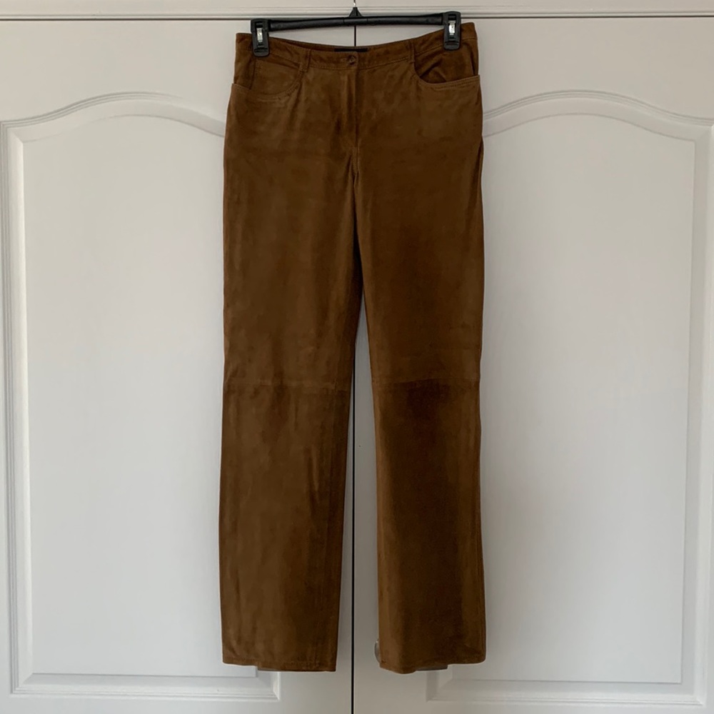 EUC Piazza Sempione medium brown suede fully lined pants
